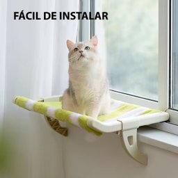 Cama Suspensa Janela Gato Pet Rede Confortavel Descanso Visao Panoramica Caminha Relaxante Visao Pan - 7