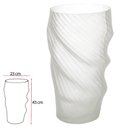 Ver imagem 2 de Vaso Decorativo Vidro Torcido Transparente Fosco 43cm
