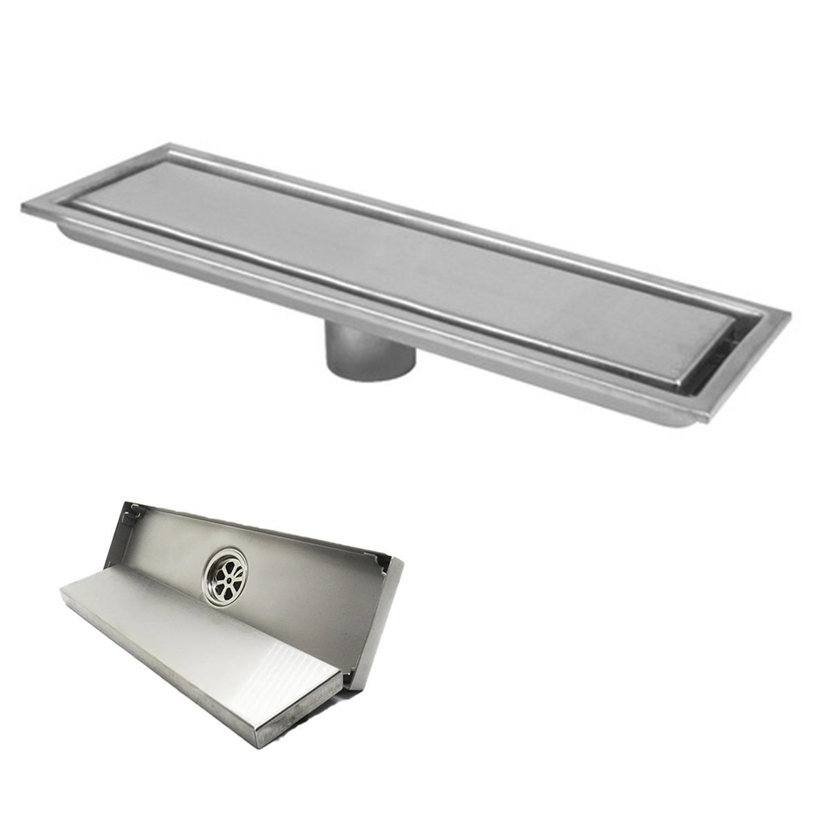 Ralo Linear Oculto Inox 40cm Banheiro Lavabo Anti Odor Invisivel Anti Inseto Resistente Seguro Ab.mi