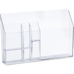 Organizador De Escritório Office Com Divisórias Cristal - 2