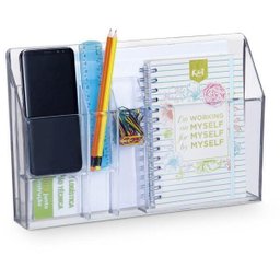Organizador De Escritório Office Com Divisórias Cristal - 3