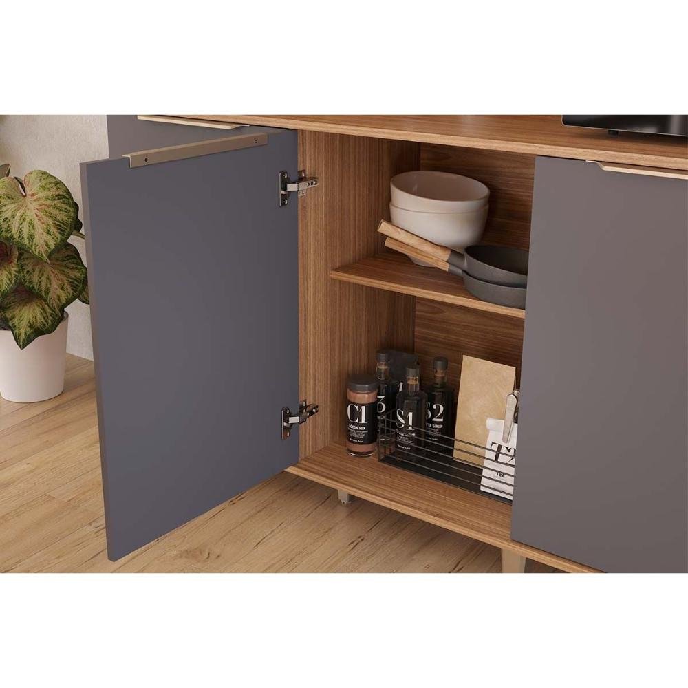 Kit de Cozinha Compacta Luna C/ Nichos e 8 Portas e 2gavetas