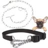Coleira Guia Corrente Cachorro Cao Pet Kit Passeio Corrente Aço Zincado Semi Enforcadora Ajustavel R - 1