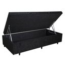 Ver imagem 1 de Cama Box com Baú Solteiro Homequeen Suede Preto