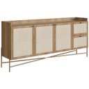 Ver imagem 1 de Aparador Buffet para Sala de Jantar 183cm Industrial Indy A03 Hanover Dourado