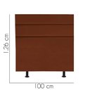 Ver imagem 2 de Cabeceira Estofada Argentina 100cm Solteiro para Cama Colchão Box Quarto Suede Terracota Telha -