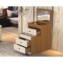 Ver imagem 4 de Penteadeira Cômoda Gavetas Versátil Escrivaninha Quarto Make:nature/off White