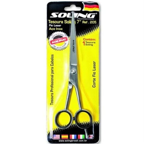 Tesoura de Cabelo Fio Laser Soling Profissional - 7¨ ou 17,8 cm