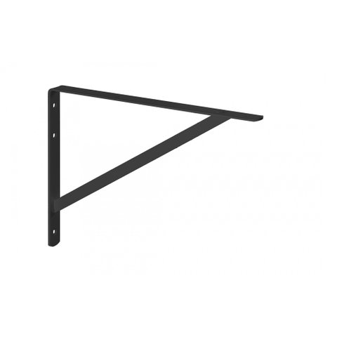 MFR3720 MÃO FRANCESA REFORÇADA 40CM. Suporte em L de aço carbono com 200x370x18mm. Espessura 2,5mm.