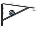 Ver imagem 2 de MFR3720 MÃO FRANCESA REFORÇADA 40CM. Suporte em L de aço carbono com 200x370x18mm. Espessura 2,5mm. 