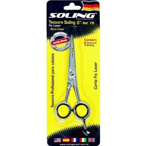 Tesoura de Cabelo Fio Laser Soling Profissional - 6¨ ou 15,25cm