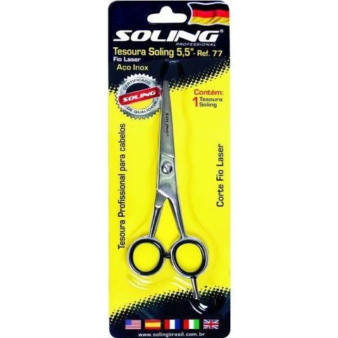 Tesoura de Cabelo Fio Laser Soling Profissional - 5,5¨ ou 14cm