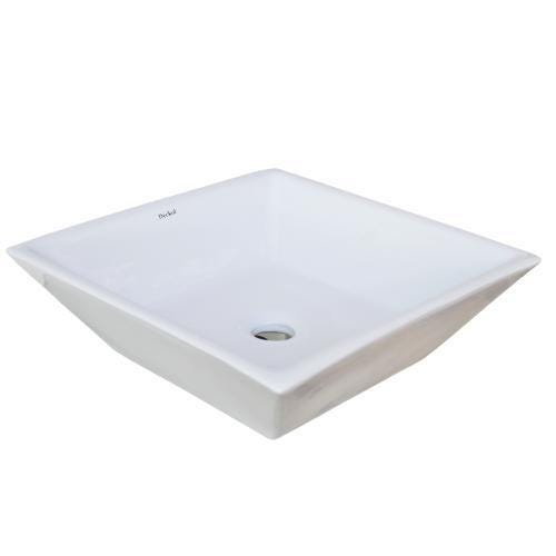 Cuba De Louça Quadrada Branca Angular Deckol 42 X 42 X 12 | MadeiraMadeira