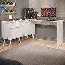 Ver imagem 4 de Mesa Gamer em L para Computador 2 Portas 1 Gaveta Arena Multimóveis Mp6050 Branco