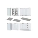 Ver imagem 4 de Cozinha Modulada Henn Americana 9 Peças (3aéreos+3balcões+3complementos) C5p37 Branco-henn