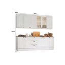 Ver imagem 3 de Cozinha Modulada Henn Americana 9 Peças (3aéreos+3balcões+3complementos) C5p37 Branco-henn
