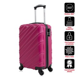 Kit Mala de Bordo Pink Havana + Mochila Fuji Swiss Move - 2