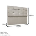Ver imagem 3 de Cabeceira Bianca 120 cm Suede Bege