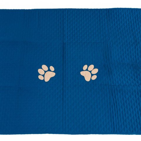Kit 3 Pçs Peseira Cama Solteiro Impermeável e Almofada Cheia para Pet: Azul