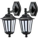 Ver imagem 1 de Kit 2 Arandelas Pretas de Parede Bivolt 37cm Lente Transparente Luminárias