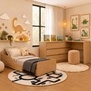 Ver imagem 2 de Kit Cama Infantil Montessoriana com Escrivaninha e Colchão Incluso Dino Multimóveis MP4820