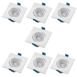 Kit 7 Spot Easy Cozinha Embutir Gesso 4000K Stella - 1