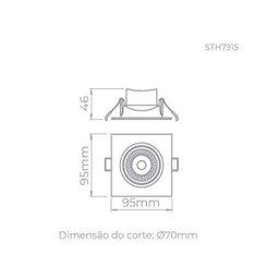 Kit 7 Spot Easy Cozinha Embutir Gesso 4000K Stella - 4