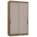 Ver imagem 1 de Guarda Roupa Solteiro 135cm 2 Portas 3 Gavetas Delphi Avelã/cinnamon L01 - Mpozenato