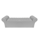 Ver imagem 1 de Recamier Baú Calçadeira Quarto Queen 158cm Barcelona:suede Cinza Claro