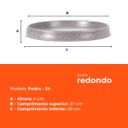 Ver imagem 3 de Prato para Vasos Redondo Pedra 45 Afort