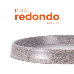 Prato para Vasos Redondo Pedra 45 Afort - 2