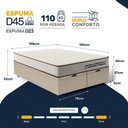 Ver imagem 2 de Cama Box Baú Queen com Colchão de Espuma D45 Double Comfort 158x193x62cm