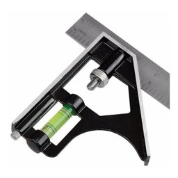 Esquadro Combinado Com Nível Régua 300Mm Inox Com Riscador - 3