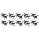 Ver imagem 1 de Kit 10 Conjuntos De Mesa Dobravel Com 2 Cadeiras De Madeira 70X70 - Tab - Marrom
