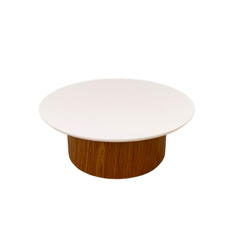 Mesa de Centro Base CIlÍndrica 80cm Modelar Art Moveis mesa de jantar cone redonda Branco