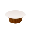 Ver imagem 1 de Mesa de Centro Base CIlÍndrica 80cm Modelar Art Moveis mesa de jantar cone redonda Branco