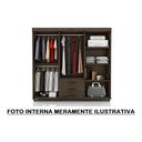 Ver imagem 2 de Roupeiro Casal 06 Portas 3 Gavetas Com Espelho Cor Canela SAO MIGUEL