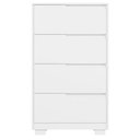 Ver imagem 2 de Guarda Roupa Casal com Cômoda Doble 8 Portas de Bater com Espelho 4 Gavetas MDP Branco Freijo