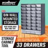 Caixa organizadora gaveteiro plastico com 33 gavetas armario profissional para ferramentas de parede - 3