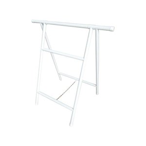 Kit Cavalete Tubolar Dobravel Com 2 Peças 90cm X 1 Metro Branco