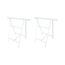 Kit Cavalete Tubolar Dobravel Com 2 Peças 90cm X 1 Metro Branco - 2