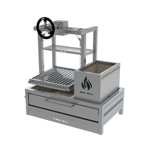 Parrilla para Bancada 74x45 com Elevação e Grelha Argentina