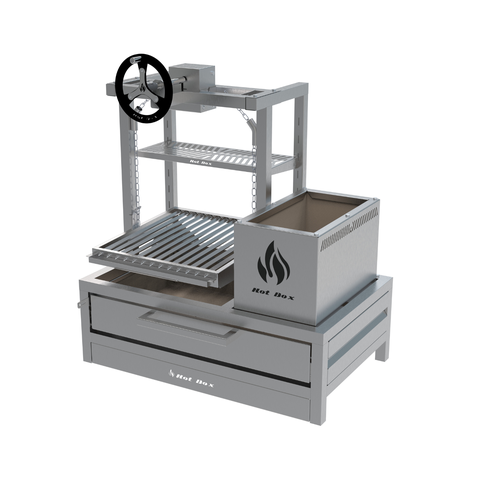 Parrilla para Bancada 74x45 com Elevação e Grelha Argentina