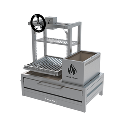 Parrilla para Bancada 74x45 com Elevação e Grelha Argentina - 1