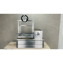 Parrilla para Bancada 74x45 com Elevação e Grelha Argentina - 3