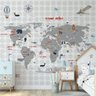 Papel de parede infantil mapa mundi para quarto de bebê M² PP45 - 4