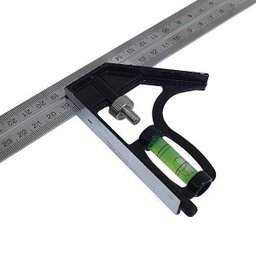 Esquadro Combinado Com Nível Régua 300Mm Inox Com Riscador - 2