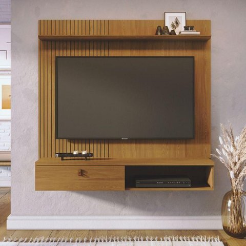 Bancada Suspensa para Tv Íris 55 Polegadas 141cm Mdp Cumaru Madetec Móveis
