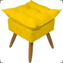 Ver imagem 4 de Kit 2 Poltronas Decorativas Para Recepção Manicure Sala De Estar + Puff Reforçado Suede