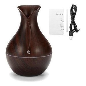 Umidificador Purificador Difusor Ultrassonico - Luzes Led:marrom Escuro